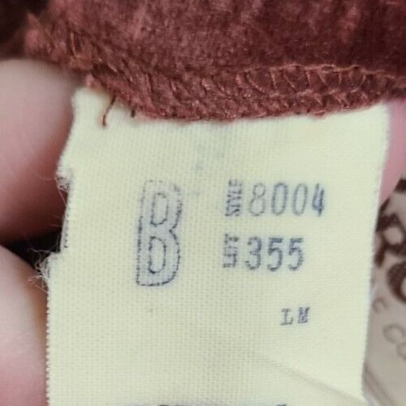 Vtg 70s Bronson of California Midi Skirt Rust Red Velvet Cottagecore Folk Sz 5/6 - Picture 11 of 12